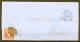 1856 , ED. 44, BARCELONA A MADRID, MAT. PARRILLA, FECHADORES DE BARCELONA Y MADRID EN AZUL. - Briefe U. Dokumente