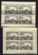 RARE LOT 2 BLOCS 4 VIGNETTES  DENTELÉ + NON DENT. NOIR- EXPOS PHILATÉLIQUE : LA POSTE AERIENNE- PARIS 1943- 2SCANS - Briefmarkenmessen