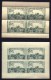 RARE LOT 2 BLOCS 4 VIGNETTES DENTELÉ + NON DENT. VERT- EXPOS PHILATÉLIQUE : LA POSTE AERIENNE- PARIS 1943- 2SCANS - Briefmarkenmessen