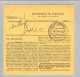 Luxemburg 1944-02-11 R-Paketkarte K.Flamm Textilgrosshandlung DR 55 Pf. Frankiert Nach Rodingen - 1940-1944 Occupation Allemande