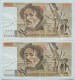 France Lot 2 Billets 100 Francs Delacroix 1981  W.46 Et K.45 - 100 F 1978-1995 ''Delacroix''