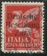 ZARA OCCUPAZIONE TEDESCA GERMAN OCCUPATION 1943 POSTA AEREA AIR MAIL LIRE 10 USATO USED OBLITERE´ SIGLED TIMBRINO - Ocu. Alemana: Zara