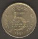 SRI LANKA 5 RUPEES 1991 - Sri Lanka