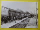 POSTAL 1929 ESTACION DE FIGUERAS Con LOCOMOTORA Y Gente En El Anden - Estaciones Con Trenes