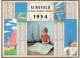 CALENDRIER GF 1954 - Futur Navigateur (l'enfant La Carte Et Le Bateau) Et Quatre Saisons - Imp Oller - Grand Format : 1941-60