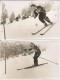 RARO  Foto Postius  4 Photos Originales 1954 Ski Slalom Géant Espana Erika Mahringer Rose Gebler Bruno Burrini B Perret - Sport