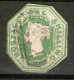 1847/54: 1 S Pale Green, Embossed Issue, Octagonal Cut, S>G. Spec. No. H1(1), Used - Usati