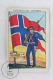 Rare 1900´s Trading Card/ Chromo - WWI Norway Flag & Military Uniform - Otros & Sin Clasificación