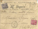 1899 - SAGE N/U - ENVELOPPE CHARGEE De BORDEAUX - 1876-1898 Sage (Type II)