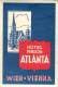 VIENNE    HOTEL PENSION ATLANTA     ETIQUETTE D HOTEL  PUBLICITE - Etiquettes D'hotels