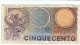 Italy #94, 500 Lire 1976 Banknote Money - 500 Lire