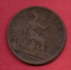 UK, 1891,  Fine Used Coin, 1 Penny, Victoria, Bronze,  KM 790, C2815 - D. 1 Penny