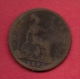 UK, 1891,  Fine Used Coin, 1 Penny, Victoria, Bronze,  KM 790, C2817 - D. 1 Penny