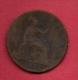 UK, 1891,  Fine Used Coin, 1 Penny, Victoria, Bronze,  KM 790, C2818 - D. 1 Penny