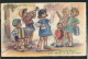 ENFANTS - Jolie Carte Fantaisie Enfants " Les Chanteurs De Rue " Signée GERMAINE BOURET - Bouret, Germaine