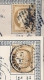 2 CARTES PRECURSEUR FRANCE- MONTPELLIER A CETTE- CERES N° 55 AVEC OBLIT LOSANGE ET CAD- 1876-  3 SCANS - 1849-1876: Période Classique