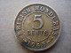 BELIZE 1968  FIVE CENTS Nickel-brass USED COIN. - Belize