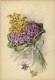 Illustrateur Bouquet De Violettes Et Mimosas  RV  Barré & Dayez 1945 1340 A - Other & Unclassified