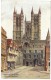 Lincoln Cathedral & Exchequer Gate By A R Quinton Colour Postcard - J Salmon Ltd No 3897 - Unused - Quinton, AR