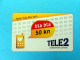 TELE2 - 50. Kuna ( Croatia Prepaid Card ) * Tele 2 Bon Recharge Card GSM Croatie Carte Prépayée - Kroatien