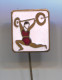 WEIGHTLIFTING -  Hungarian Vintage Pin Badge, Enamel - Weightlifting