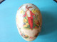 *OEUF DE PAQUES GERMANY Papier Maché  LAPIN FLEURS 9cmx6cm *NESTLER GERMAN EASTER EGG  Paper Mache RABBIT FLOWERS - Oeufs