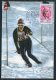 1968 France Grenoble Winter Olympics Maxi Cards (5) Skating, Ski-Jump, Ice Hockey, Flame, Alpine, Nordic Skiing - Winter 1968: Grenoble