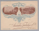 Argentinien 1901 Ganzsache Karte 5Cent Blau Mit Bild - Enteros Postales