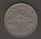 SINGAPORE 10 CENTS 1989 - Singapur