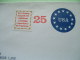 USA 1992 Stationery To Fairfax - Stars 25c - Stamp To Have Equivalent To F Postage - 1981-00