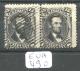 EUA Scott  77 Horizontal Pair (3 Neighboring Stamps) Very Good Signed YT 28 # - Used Stamps