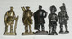 Rare Lot De 5 Figurines Métal Kinder Vintage Scot Scottish Soldat écossais Cornemuse - Figurines En Métal