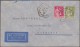 France 24/1/1938. 75 C Et 1.75 F Paix Sur Lettre De Paris 96 Air France Pour Hanovre. Y&T 284A Et 289 - 1932-39 Paix