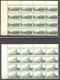 Czechoslovakia 1966 Zkouška Tisku - Light - 2 Blocks Of 16 Dummy Stamps - Specimen Essay Proof Trial Prueba Probedruck - Essais & Réimpressions