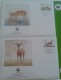 WWF - SERIE LE CERF A QUEUE BLANCHE - 4 TIMBRES NEUFS** + 4 FDC - Collections, Lots & Séries