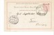 AUSTRIA LEVANTE CONSTANTINOPLEL 1895 - PRE-STAMPED POSTAL CARD OF 5 KR OVERPRE 20  PA  SENT TO TRIER GERMAY POSTM CONSTA - Levant Autrichien