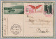 Schweiz Flugpost 1930-10-12 Basel Flugpost Zeppelinpost Rot Auf Bildpostkarte Stein-Säckingen - Primi Voli