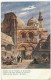 Church Of The Holy Sepulchre In Jezrusalem Art Card Signed Used Alexandria Egypt With Alexandrie Mouchon French Stamp - Palestine