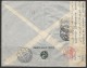 EGYPT 1940 KING FUAD / FOUAD 50 MILLS STAMP ON REGISTERED CENSOR COVER TO SWITZERLAND - Cartas & Documentos