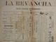 BP201 CUBA SPAIN NEWSPAPER ESPAÑA 1886 \"LA REVANCHA\" 4/09/1886. 56X37cm. - [1] Jusqu' à 1980