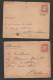 Portugal 1891-93 2 Stationery Envelope Mi# U2 C Used To Germany And France - Lettres & Documents