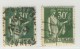 France - Oblitéré - Charnière - N° 280 Type Paix 30c Vert - Deux Nuances - Gebruikt