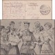 Allemagne 1917. Carte En Franchise Militaire. Sept Jeunes Femmes Se Disputent Un Soldat. Seulement Contre Bon D'achat - Bandes Dessinées