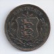 1902 île De Guernesey Guernsey Pièce De 8 Doubles 3 Lions En Armoiries Cuivre 10 Gr Diam 3.2 Cms UK British Très Propre - Sonstige – Europa