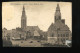 Somme 80 Roye Eglise Place Hôtel De Ville Caffet Timbre Décollé Papier Collé - Roye