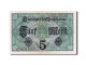 Billet, Allemagne, 5 Mark, 1917, 1917-08-01, SPL - 5 Mark