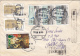 24868- G. MARCONI, RADIO-TELEGRAPH, JESUS' RESURRECTION, PLANE, OVERPRINT STAMPS ON REGISTERED COVER, 1999, ROMANIA - Storia Postale