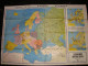 Greece Old 1960s School Student´s Folding Map Of EUROPE Geographical & Political - Carte Geographique