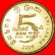 &#9733;SUN & MOON: SRI LANKA &#9733;5 RUPEES 2009 UNC! LOW START &#9733; NO RESERVE! - Sri Lanka