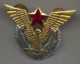 YUGOSLAVIA Army - AIR FORCE Aviation, Cap Insignia, Enamel Vintage Pin Badge, 60 X 50 Mm - Militaria